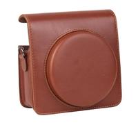 Protective Case for Instax Square SQ6 - PU Leather Camera Bag, Scratch Resistant with Detachable Shoulder Strap, Portable Simple Design- Brown