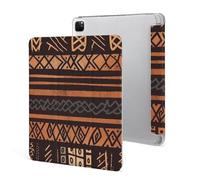 Protective Case for iPad Pro 12.9 Inch 2022/2021/2020/2018,6th/5th/4th/3rd Generation,African Mud Cloth Tribal Printed iPad Pro 12.9 Case with Pencil Holder,Auto Wake/Sleep