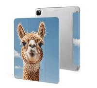 Protective Case for iPad Pro 12.9 Inch 2022/2021/2020/2018,6th/5th/4th/3rd Generation,Alpaca Llama Printed iPad Pro 12.9 Case with Pencil Holder,Auto Wake/Sleep