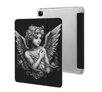 Protective Case for iPad Pro 12.9 Inch 2022/2021/2020/2018,6th/5th/4th/3rd Generation,Angel Portrait Printed iPad Pro 12.9 Case with Pencil Holder,Auto Wake/Sleep
