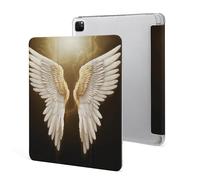 Protective Case for iPad Pro 12.9 Inch 2022/2021/2020/2018,6th/5th/4th/3rd Generation,Angel Wing Printed iPad Pro 12.9 Case with Pencil Holder,Auto Wake/Sleep