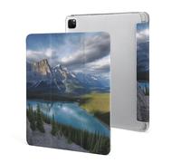 Protective Case for iPad Pro 12.9 Inch 2022/2021/2020/2018,6th/5th/4th/3rd Generation,Banff National Park Printed iPad Pro 12.9 Case with Pencil Holder,Auto Wake/Sleep