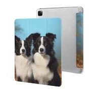 Protective Case for iPad Pro 12.9 Inch 2022/2021/2020/2018,6th/5th/4th/3rd Generation,Border Collie Printed iPad Pro 12.9 Case with Pencil Holder,Auto Wake/Sleep