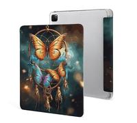 Protective Case for iPad Pro 12.9 Inch 2022/2021/2020/2018,6th/5th/4th/3rd Generation,Dream Catcher Butterfly Printed iPad Pro 12.9 Case with Pencil Holder,Auto Wake/Sleep