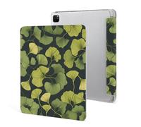Protective Case for iPad Pro 12.9 Inch 2022/2021/2020/2018,6th/5th/4th/3rd Generation,Ginkgo Biloba Printed iPad Pro 12.9 Case with Pencil Holder,Auto Wake/Sleep