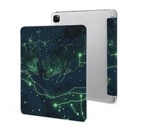 Protective Case for iPad Pro 12.9 Inch 2022/2021/2020/2018,6th/5th/4th/3rd Generation,Glow in The Dark Printed iPad Pro 12.9 Case with Pencil Holder,Auto Wake/Sleep