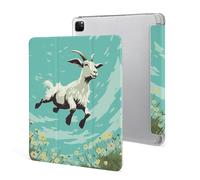 Protective Case for iPad Pro 12.9 Inch 2022/2021/2020/2018,6th/5th/4th/3rd Generation,Goat Frolic Printed iPad Pro 12.9 Case with Pencil Holder,Auto Wake/Sleep