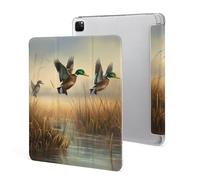 Protective Case for iPad Pro 12.9 Inch 2022/2021/2020/2018,6th/5th/4th/3rd Generation,Hunting Flying Wild Printed iPad Pro 12.9 Case with Pencil Holder,Auto Wake/Sleep