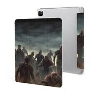 Protective Case for iPad Pro 12.9 Inch 2022/2021/2020/2018,6th/5th/4th/3rd Generation,Many Zombie Printed iPad Pro 12.9 Case with Pencil Holder,Auto Wake/Sleep