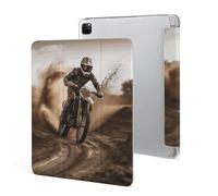 Protective Case for iPad Pro 12.9 Inch 2022/2021/2020/2018,6th/5th/4th/3rd Generation,Motocross Printed iPad Pro 12.9 Case with Pencil Holder,Auto Wake/Sleep