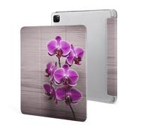 Protective Case for iPad Pro 12.9 Inch 2022/2021/2020/2018,6th/5th/4th/3rd Generation,Orchid Printed iPad Pro 12.9 Case with Pencil Holder,Auto Wake/Sleep