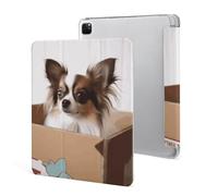 Protective Case for iPad Pro 12.9 Inch 2022/2021/2020/2018,6th/5th/4th/3rd Generation,Papillon in The Box Printed iPad Pro 12.9 Case with Pencil Holder,Auto Wake/Sleep