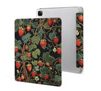 Protective Case for iPad Pro 12.9 Inch 2022/2021/2020/2018,6th/5th/4th/3rd Generation,Strawberry Pattern Printed iPad Pro 12.9 Case with Pencil Holder,Auto Wake/Sleep