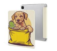 Protective Case for iPad Pro 12.9 Inch 2022/2021/2020/2018,6th/5th/4th/3rd Generation,Yellow Grocery Bag Printed iPad Pro 12.9 Case with Pencil Holder,Auto Wake/Sleep