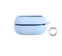 Protective Case for JBL LIVE Beam 4 Wireless Earbuds, Soft Silicone Earphones Skin Cover with Round Buckle, Charging Port Accessible (sky blue)