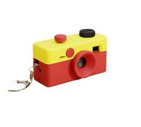 Protective Case for Kodak for CHARMERA Keychain Digital Camera Drop-Proof Plastic Digicam Cover Precise Fit for Blind Box 1987 Mini Cameras Case (Yellow-red)