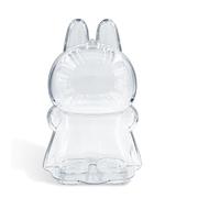 Protective Case for LABU Pronounce Wings of Fortune，Transparent Acrylic Display Box with Silicone Strap White for Storage Hanging Doll-Clear（Doll Not Include