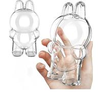 Protective Case for Labubu The Monsters - Crystal-Clear Hard Display Box with Dustproof Cover, Secure Backpack Hooks for Shelf/Outdoor Showcase (Doll Not) (Standing)