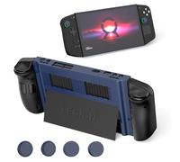 Protective Case for Lenovo Legion Go Gaming Handheld 2023, Shock-Absorption Anti-Scratch Non-Slip PC Protective Cover with4 Thumb Grip Caps for Lenovo Legion Go 8.8'' Accessories (Blue)