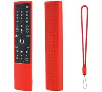 Protective Case for LG AN-MR700 Remote Control Silicone Skin Shock Absorbing Slip Resistant Luminous Holder(Red)