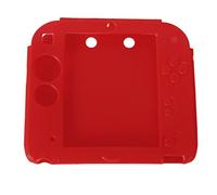 Protective Case for Nintendo 2DS Game Silicone Rubber Gel Skin Cover Guard (Red)