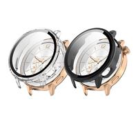 Protective Case for Oneplus Watch 3 43 mm/Oppo Watch X2 mini Screen Protector, Full Protection Case, PC Hard Screen Protector Case Cover with Screen Protector (Black + Clear)