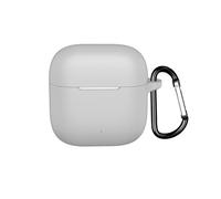 Protective Case for OPPO Enco Air 4i 2025 BT Headphone, Silicone Cover for OPPO Enco Air 4i Wireless Earbuds, Shockproof Shell Case with Carabiner Clip (Grey)