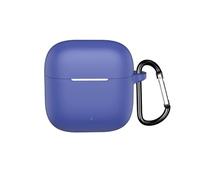 Protective Case for OPPO Enco Air 4i 2025 BT Headphone, Silicone Cover for OPPO Enco Air 4i Wireless Earbuds, Shockproof Shell Case with Carabiner Clip (Dark Blue)