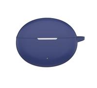 Protective Case for OPPO Enco Air5 Pro, 1.8mm Thick Silicone Soft Cover with Shockproof Design, Dust Proof Protective Sleeve with Carabiner Clip for Wireless Earbuds Accessories (Navy Blue)