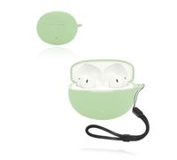 Protective Case for Oppo Enco Free4 Earbuds, yystao Soft Silicone Case Compatible with Oppo Enco Free4, with Neck Strap - Skin Friendly & Durable, Matcha