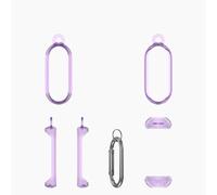 Protective Case for PLAUD NotePin AI, PC Clear Anti-Drop Anti-Scratch Storage Dust Protective Cover with Hook for PLAUD NotePin AI Voice Recorder Accessories (Transparent Purple)