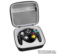 Protective Case for PowerA & PDP Gamecube Controllers, Hard Shell Storage Bag for Nintendo Switch Wired/Wireless Gamepad, Compac black