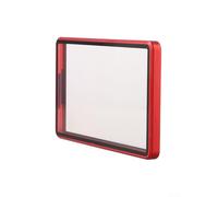 Protective Case for PS Cards, 14.2x8x1CM Aluminum & Tempered Glass Frame Card Storage and Display Holder (red)