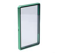 Protective Case for PS Cards, 14.2x8x1CM Aluminum & Tempered Glass Frame Card Storage and Display Holder (green)