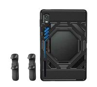 Protective Case for RedMagic Astra 2 Gaming Tablet, Soft TPU Grip Cover Shell Anti-Scratch Shockproof Sleeve, Cooling Hollow Back Design, Slim and Lightweight (Black, with Six-finger Grip)