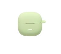 Protective Case for Redmi Buds 8 Active, 2mm Thick Silicone Soft Cover with Shockproof Design, Wireless Charging Compatible Protective Sleeve with Carabiner Clip for Earbuds Accessories (Matcha Green)