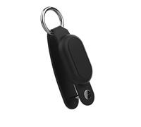 Protective Case for Samsung Galaxy SmartTag 2, Silicone Cover with Metal Hook for Galaxy SmartTag2 Tracker, Shockproof & Dustproof Skin for Keys, Bags, Pet Collars (Black)