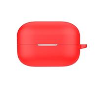 Protective Case for SONY LinkBuds Clip WF-LC900, Silicone Shockproof and Dustproof Cover with Carabiner Hook, Full Protection Skin for Wireless Earbuds Accessories (Red)