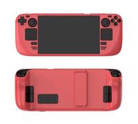 Protective Case for Steam Deck, Colorful Handheld Game Console Case Anti-Scratch Dust-Proof Protective Cover with Stand for Steam Deck OLED Accessories (Red)