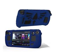 Protective Case For Steam Deck, Silicone Soft Cover Protector with Full Body Protection, Shock-Absorption, Anti-Scratch, Non-Slip, Ergonomic Rubber Skin Shell (blue)