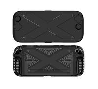 Protective Case for Switch 2 Console, 3-Piece Hybrid Cover for Switch 2 with PC Hard Shell and TPU Soft Frame, Full-Body Shockproof Dustproof Case for NS2 Accessories (Black/White) (Black)