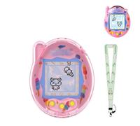 Protective Case for Tamagotchi Connection - Clear PC Hard Shell Cover for Tamagotchi Connection Electronic Pet,Waterproof Sweatproof Washable Shockproof Anti-Drop 360° Full Protection(Clear+Pink)
