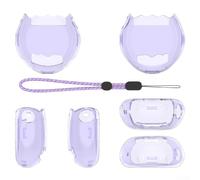 Protective Case for Tamagotchi Paradise, Sturdy PC Hard Shell Cover with Lanyard, For Slim Fit Design with Full Button, Shockproof Guard for Electronic Pet Game - Pink(purple)