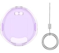Protective Case for Tamagotchi Uni, Transparent PC Cover Shell with Easy Button Access, Lightweight Shockproof Travel Protector for Virtual Pet Device (Purple)