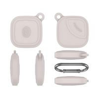 Protective Case for Tile by Life360 Mate 2024, Dust-Proof and Anti-Scratch Silicone Soft Skin Shell Washable Cover with Hook for by Life360 Mate 2024 Bluetooth Tracker Accessories (White)
