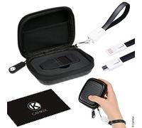 CAMKIX Protective Case for Trezor One Bitcoin/Cryptocurrency Wallet including USB Strap for Transport, Power and Data Transfer - Durable Nylon Hardshell Case with Mesh Pocket - Light, Secure