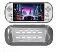 Protective Case for Trimui Smart Pro, Game Console Special TPU Case Full Package Fit Thin Anti-Seismic Anti-Fall Special Case Handheld Game Console Storage Box Sleeve (Translucent Black)