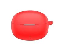 Protective Case For VIVO TWS 5E Earbuds,Soft Shell Skin Silicone Cover Shockproof Dustproof Protecor with Hook For VIVO TWS 5E Earphone (red)