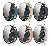 Protective Case for Xiaomi Watch S4 Screen Protector 41 mm, Full Protection Case, PC Hard Screen Protector Case Cover with Screen Protector (Pack of 6)