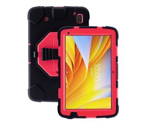 Protective Case for Zebra ET40 ET45 10 Inch Tablet Only, Military Grade Shockproof Rugged Cover with Hand Strap & Stand, SG-ET4X-10EXOSKL1-01 Compatible with Zebra Accessories (Red)